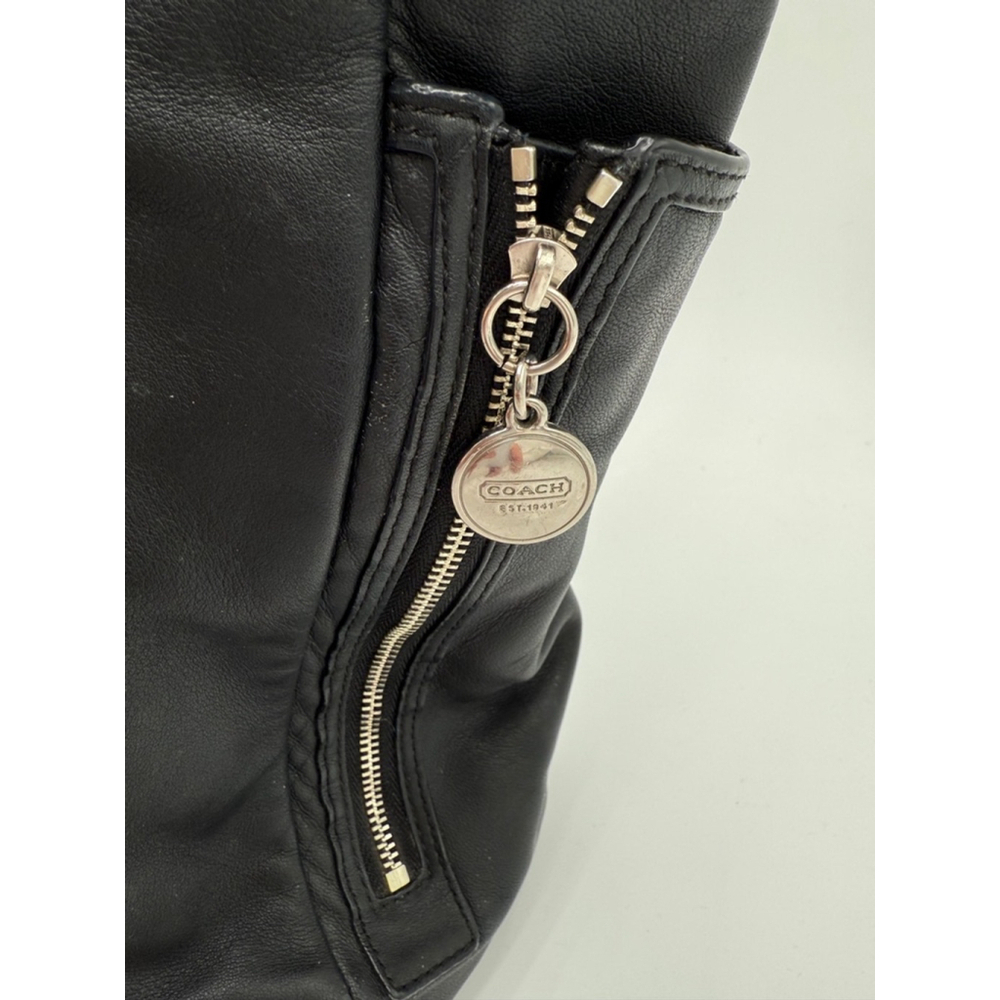 Coach Gallery‎ North South Black Leather with Side Zippers F19456 - Picture 5 of 10